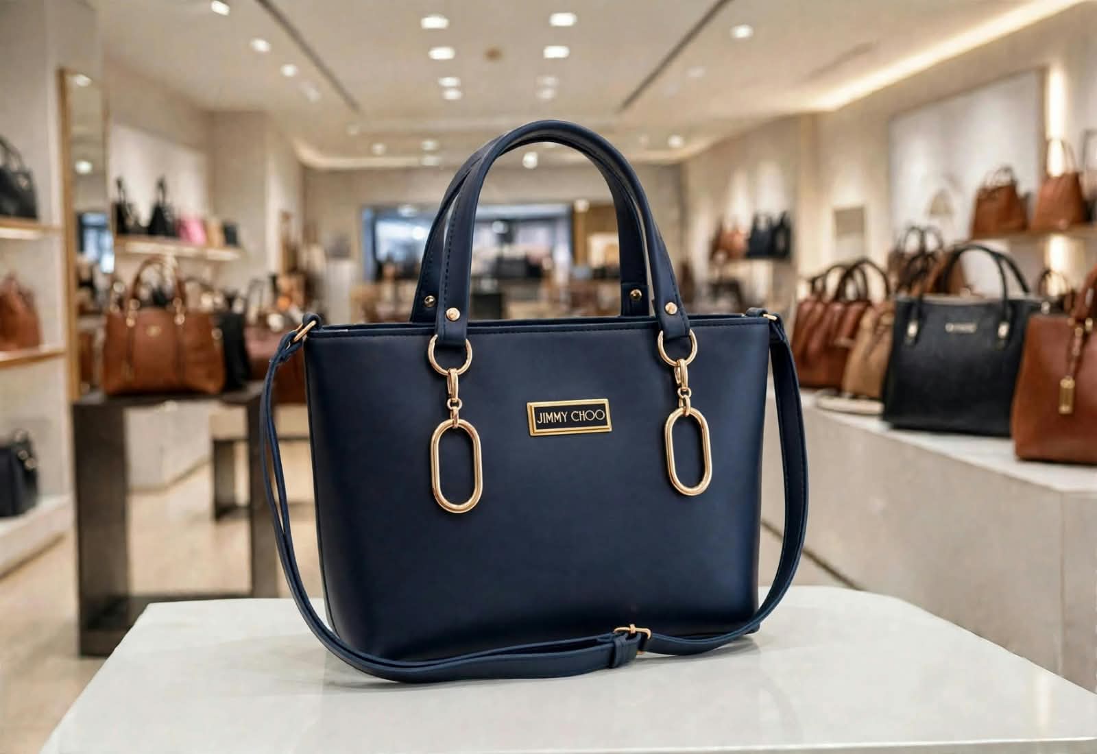 Premium Women’s Handbag – Navy Blue