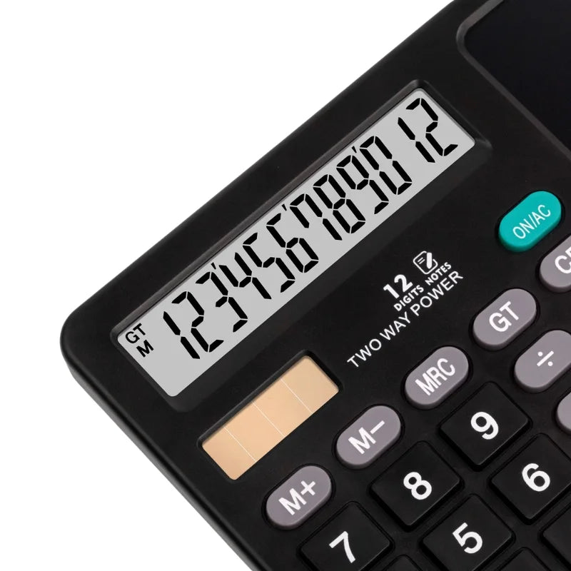 Functional Calculator with LCD Writing Tablet | Model DS-837X | 2-in-1 Digital Calculator & Reusable Notepad | Solar & Battery Powered | Stylus Pen